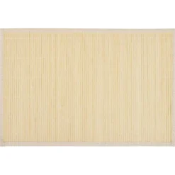 6 Placemats bamboe 30 x 45 cm natuurlijk