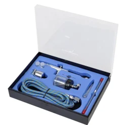 Airbrush set met glazen beker 0,2 / 0,3 / 0,5 mm mondstukken