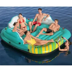 Bestway Drijfeiland Sunny Lounge 5-persoons opblaasbaar 291x265x83 cm