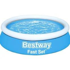 Bestway Fast Set Zwembad opblaasbaar rond 183x51 cm blauw