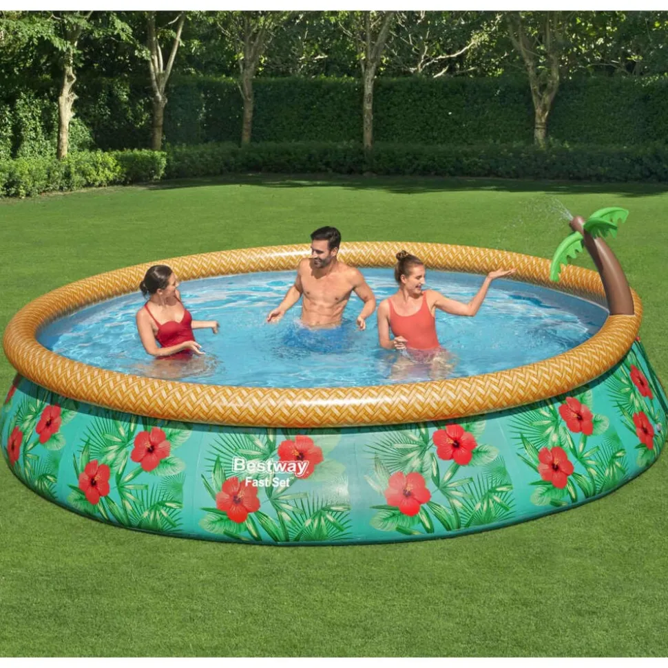Bestway Fast Set Zwembadset Paradise Palms opblaasbaar 457x84 cm