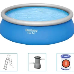 Bestway Fast Set Zwembadset opblaasbaar rond 457x122 cm