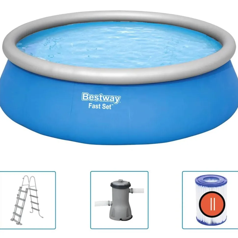 Bestway Fast Set Zwembadset opblaasbaar rond 457x122 cm
