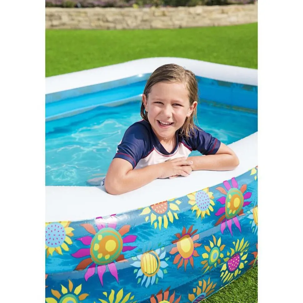 Bestway Kinderzwembad opblaasbaar 229x152x56 cm blauw