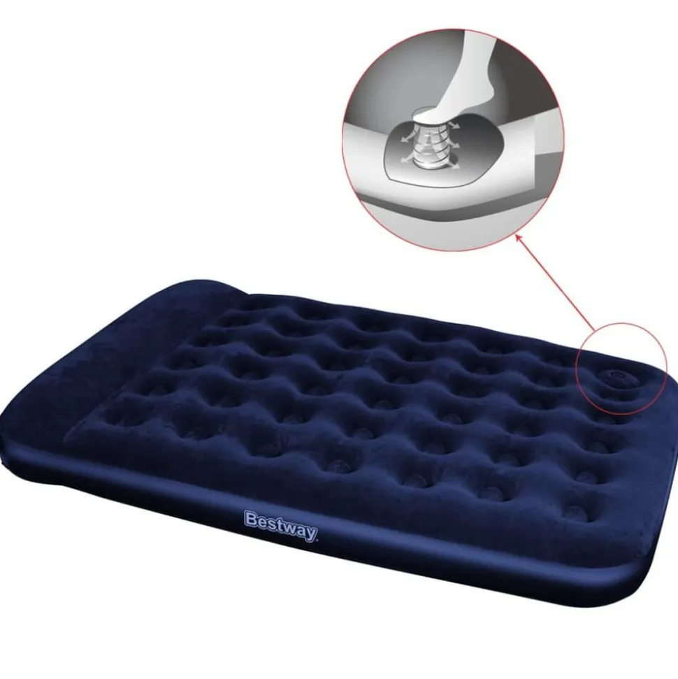 Bestway Luchtbed met ingebouwde voetpomp 203x152x28 cm