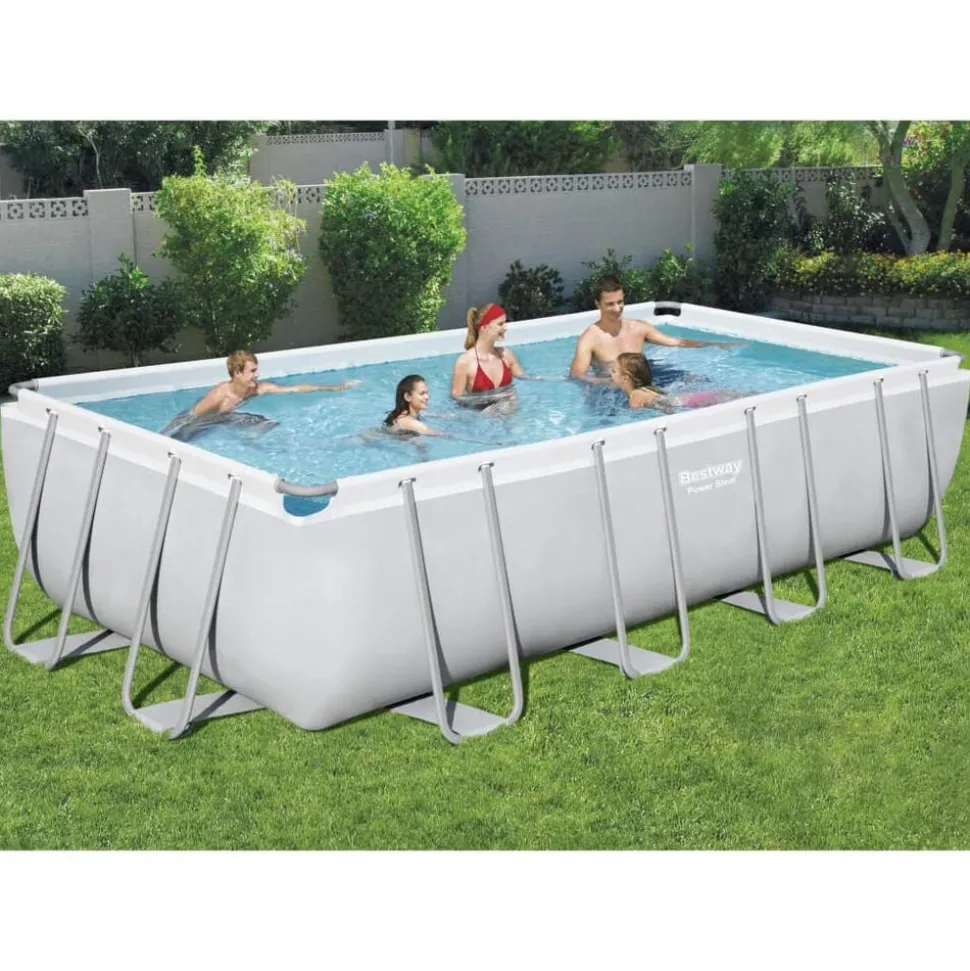 Bestway Power Steel Zwembadset rechthoekig 549x274x122 cm
