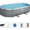 Bestway Power Steel Zwembadset ovaal 488x305x107 cm