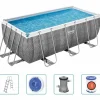 Bestway Power Steel Zwembadset rechthoekig 412x201x122 cm