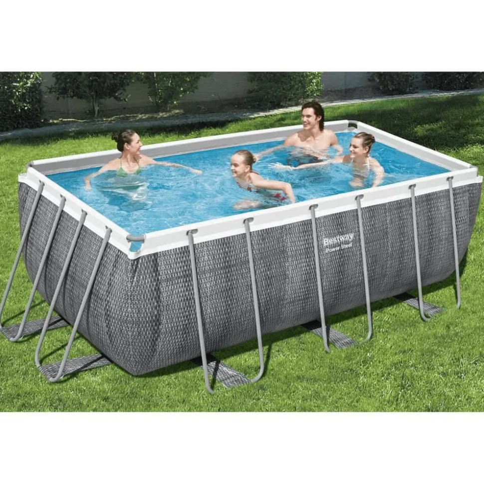 Bestway Power Steel Zwembadset rechthoekig 412x201x122 cm