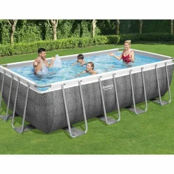 Bestway Power Steel Zwembadset rechthoekig 488x244x122 cm