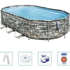 Bestway Zwembadset Power Steel Comfort Jet Series ovaal 610x366x122 cm