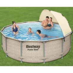 Bestway Zwembadset Power Steel met luifel 396x107 cm
