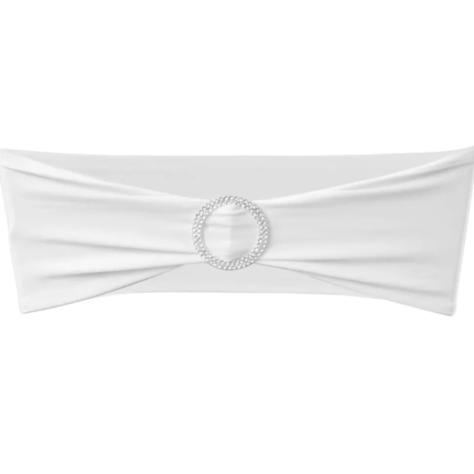 Decoratief stoellint met een diamant 25 stuks (wit)