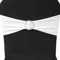 Decoratief stoellint met een diamant 25 stuks (wit)