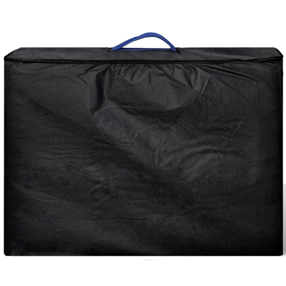 Inklapbare massagetafel 3 zones met houten frame (blauw)