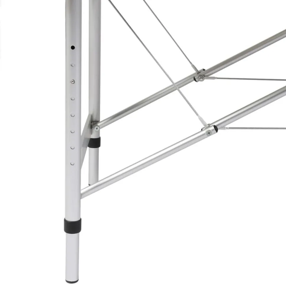 Inklapbare massagetafel 3 zones met aluminium frame (creme)