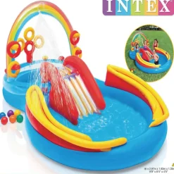 Intex Opblaaszwembad Rainbow Ring Play Center 297x193x135 cm 57453NP