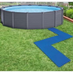 Intex Zwembadbodembeschermers 8 st 50x50 cm blauw