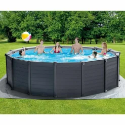 INTEX Zwembadset Graphite Gray Panel bovengronds 478x124 cm