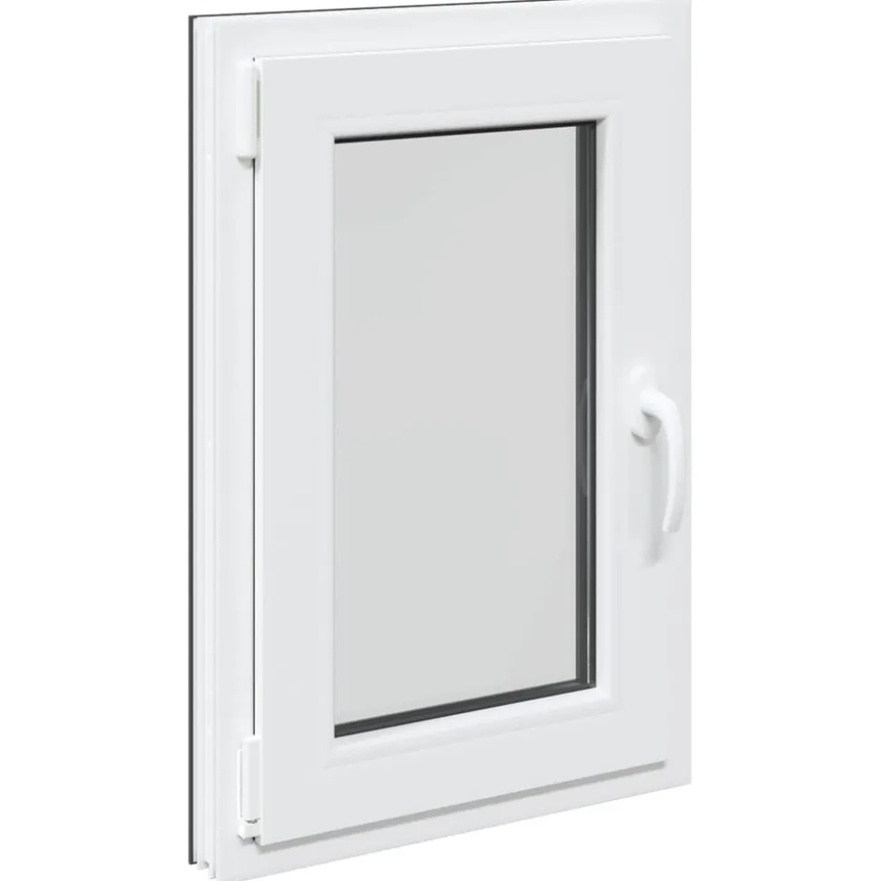 Kelderraam RISOR Antraciet 50 x 75 cm PVC en glas