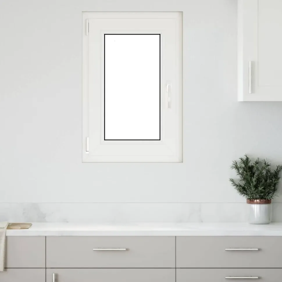 Kelderraam RISOR Antraciet 50 x 75 cm PVC en glas