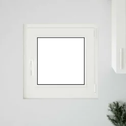 Kelderraam RISOR Antraciet 50 x 50 cm PVC en glas