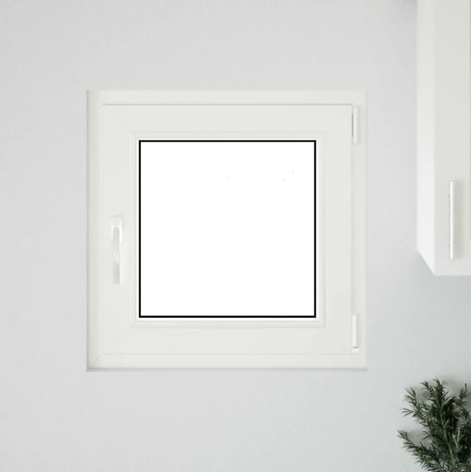 Kelderraam RISOR Antraciet 50 x 50 cm PVC en glas