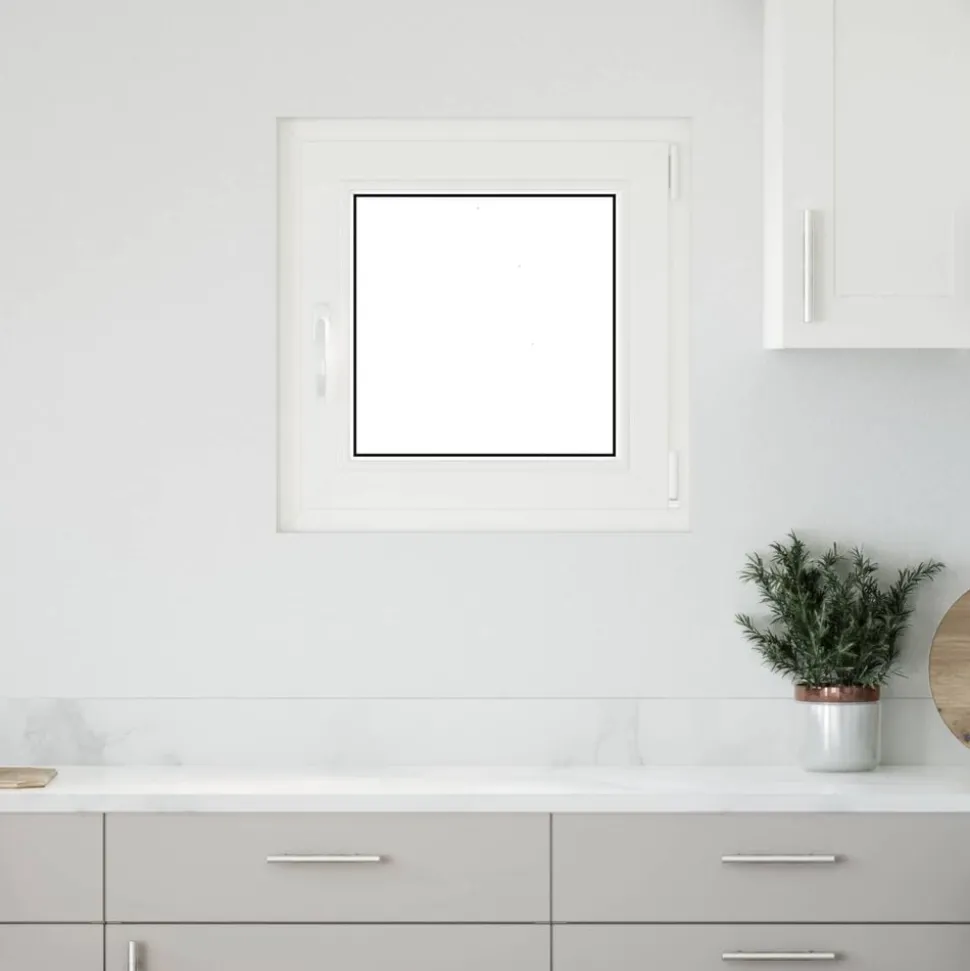 Kelderraam RISOR Wit 60 x 60 cm PVC en glas