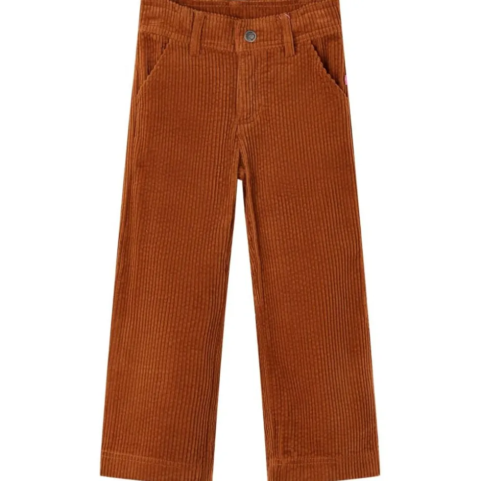 Kinderbroek 92 ribfluweel cognackleurig