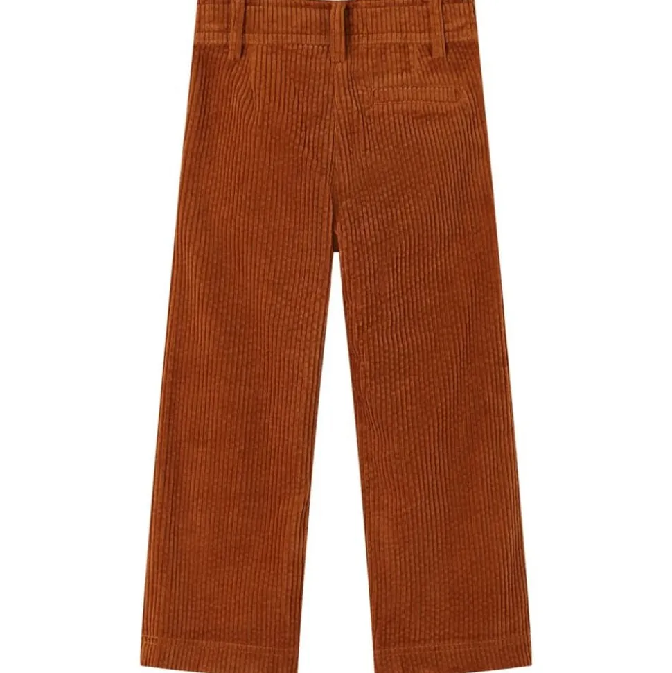Kinderbroek 92 ribfluweel cognackleurig