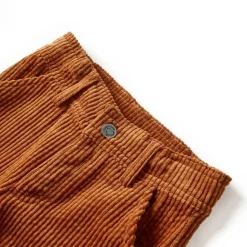 Kinderbroek 92 ribfluweel cognackleurig