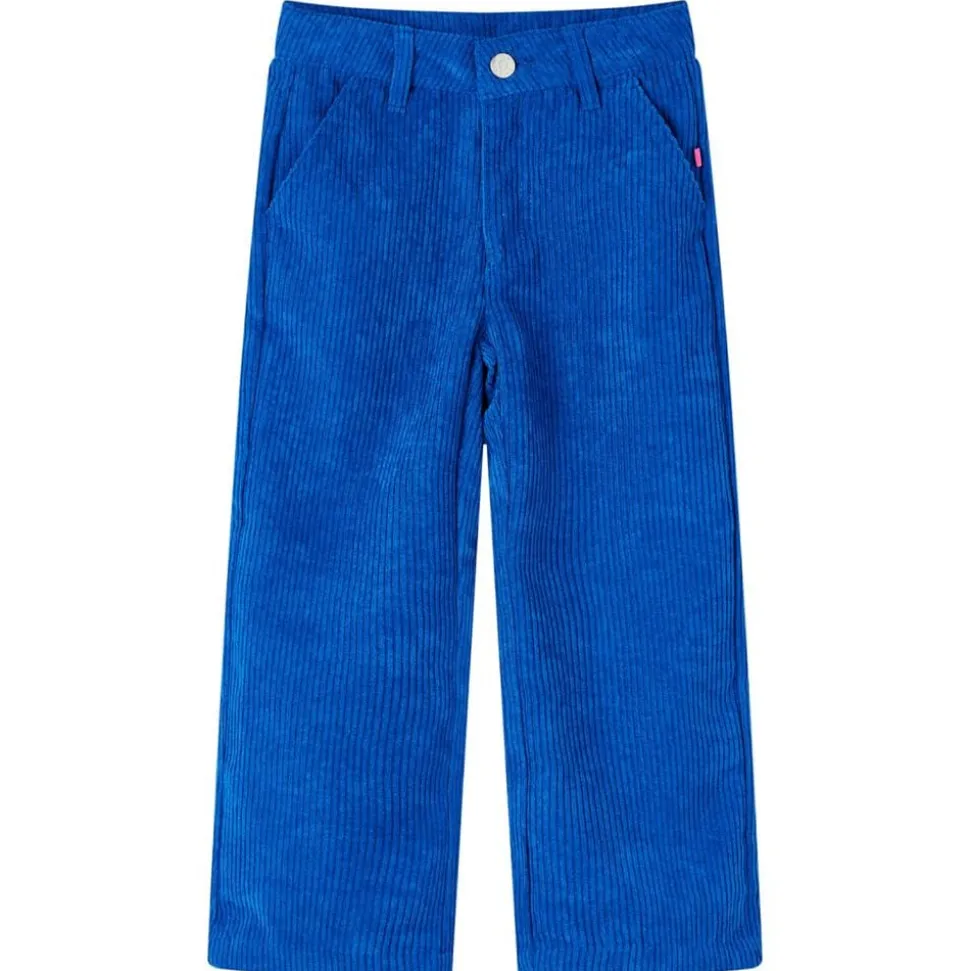 Kinderbroek 92 ribfluweel kobaltblauw
