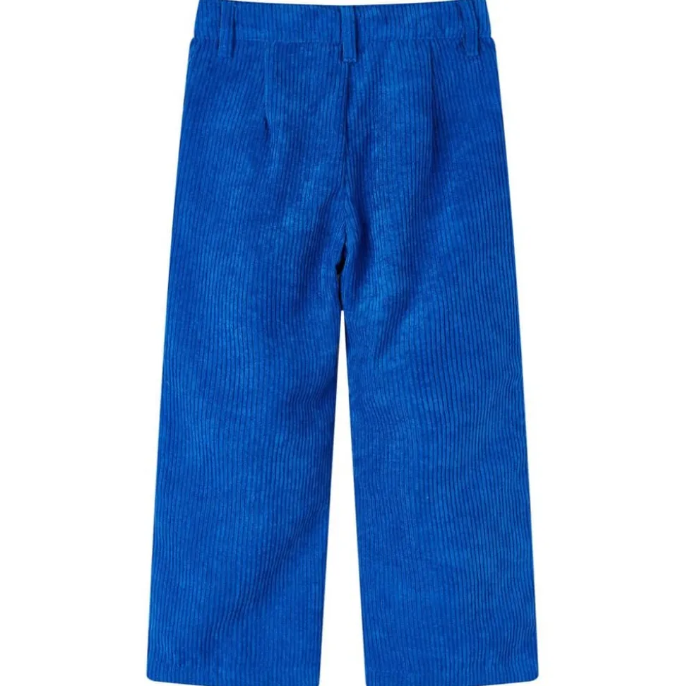 Kinderbroek 92 ribfluweel kobaltblauw