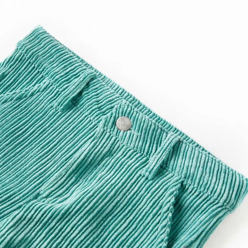 Kinderbroek 92 ribfluweel mintgroen