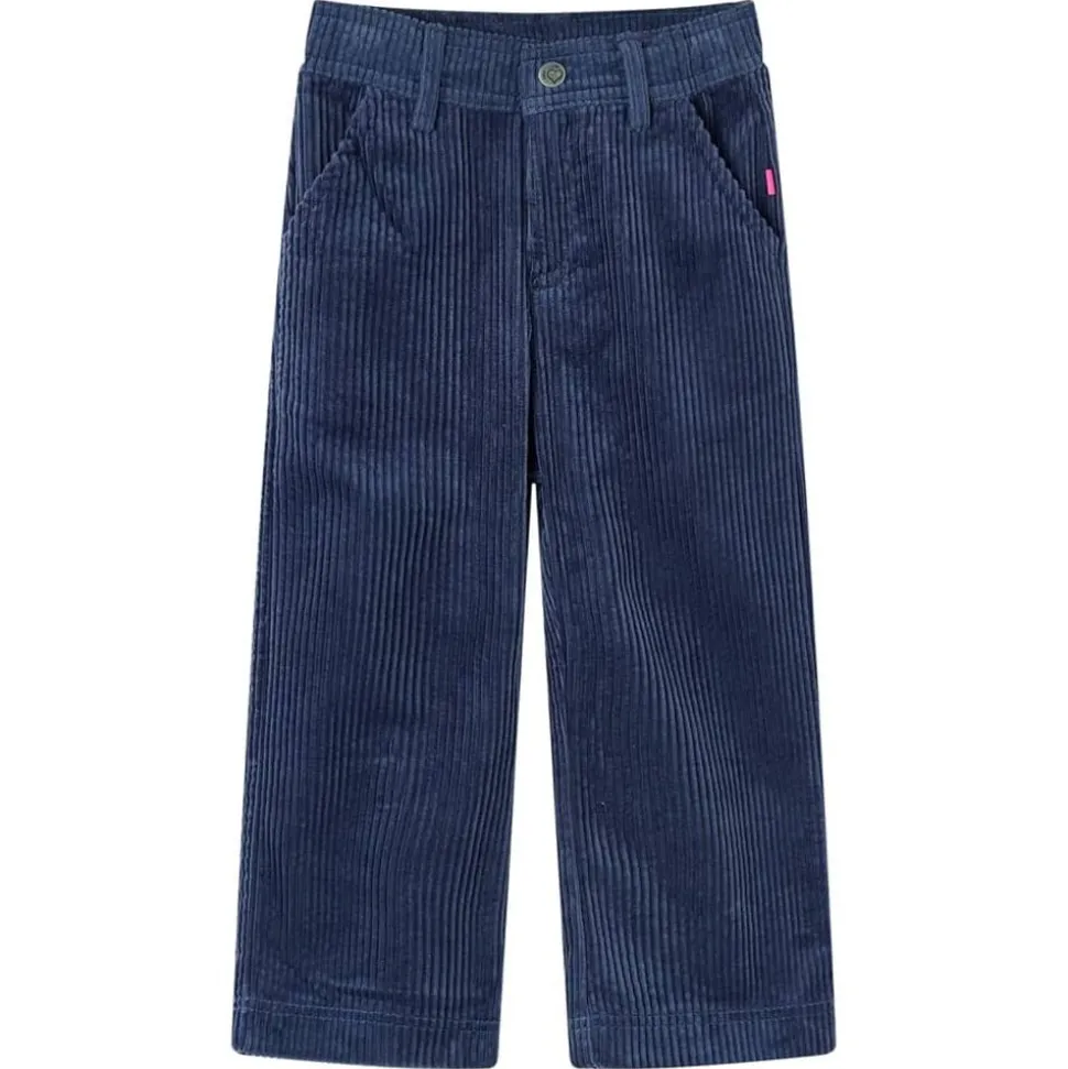 Kinderbroek 92 ribfluweel marineblauw