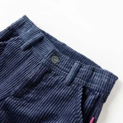 Kinderbroek 92 ribfluweel marineblauw