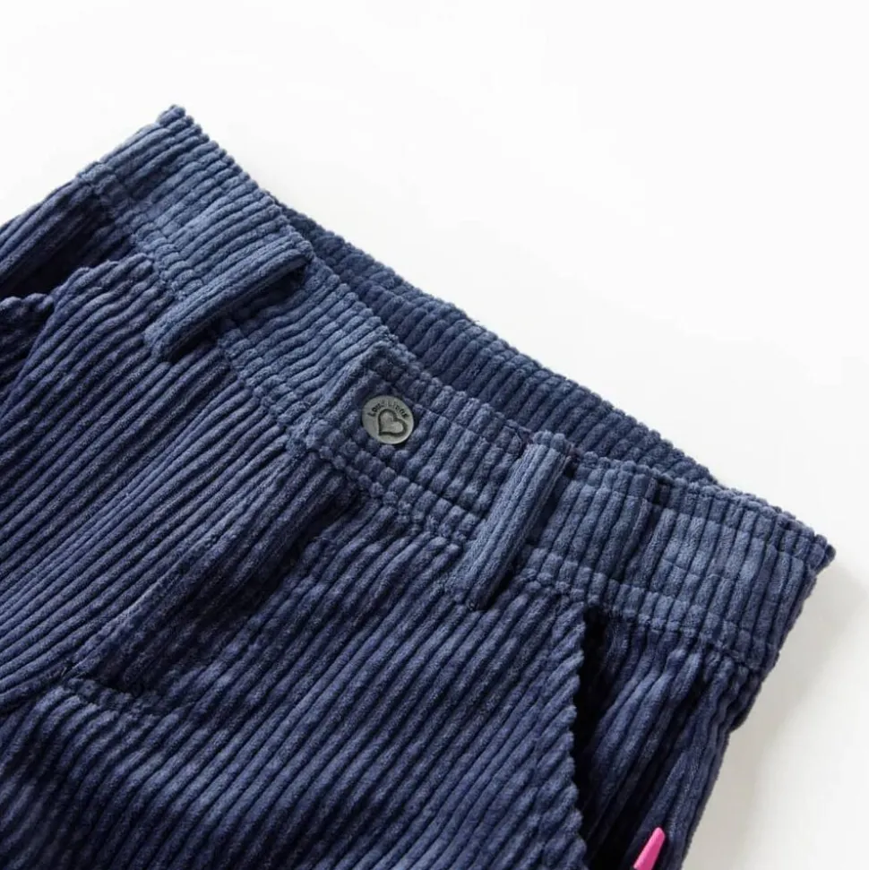 Kinderbroek 92 ribfluweel marineblauw