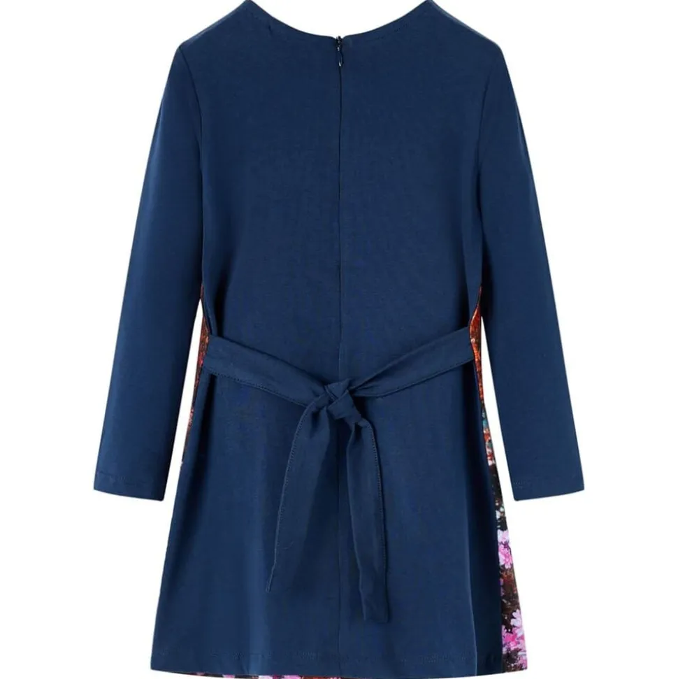 Kinderjurk met lange mouwen 116 marineblauw