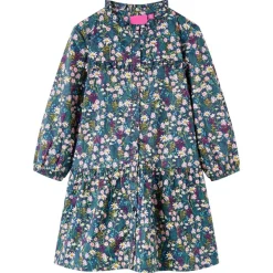 Kinderjurk met lange mouwen 92 donkerblauw