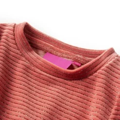 Kinderjurk met lange mouwen 92 middelroze