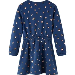 Kinderjurk met lange mouwen 104 marineblauw