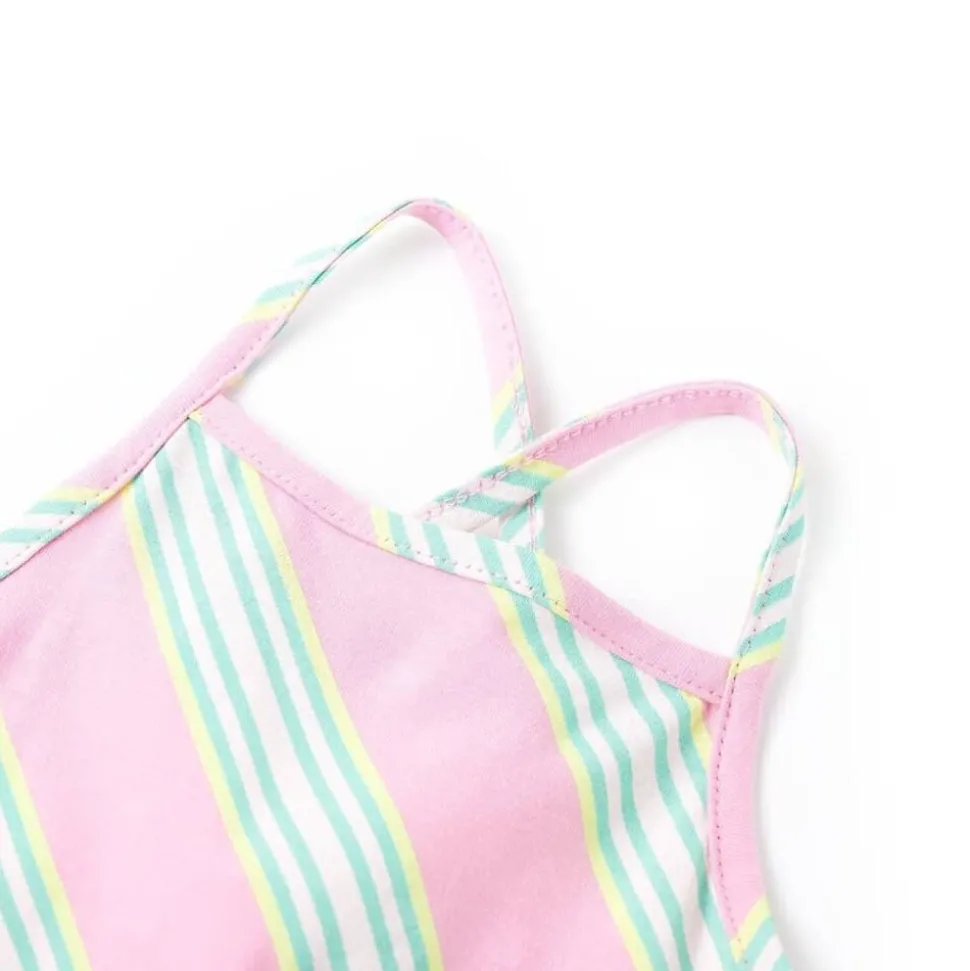 Kinderjurk zonder mouwen met trekkoord 104 roze