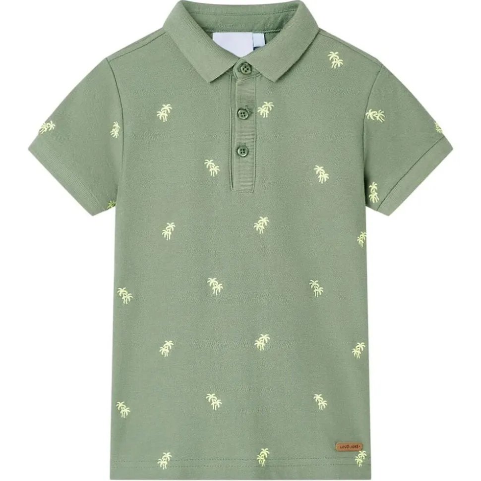 Kinderpoloshirt 92 kakikleurig