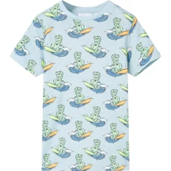Kinderpyjama met korte mouwen 104 lichtblauw