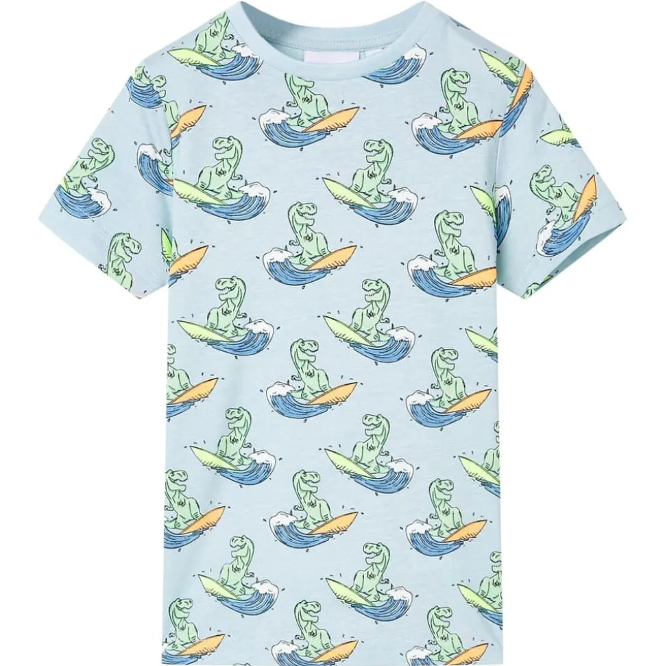 Kinderpyjama met korte mouwen 104 lichtblauw