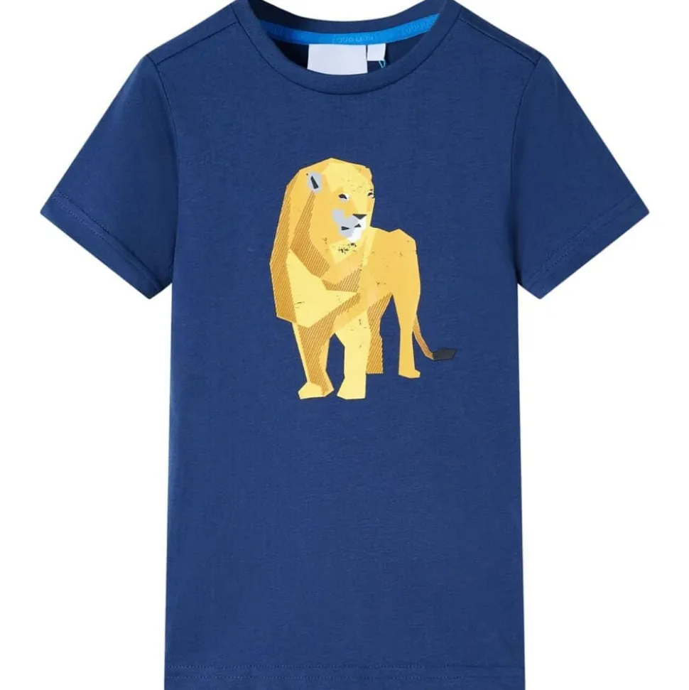 Kindershirt 116 donkerblauw