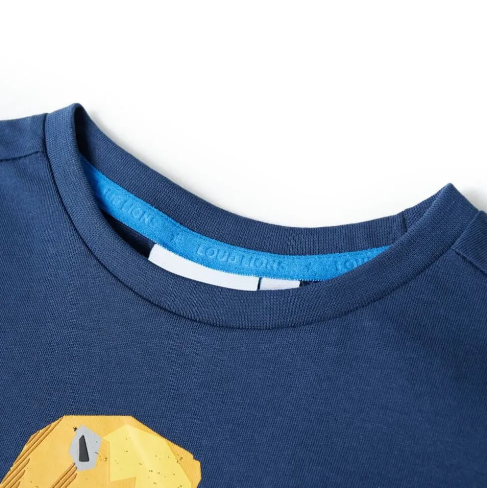 Kindershirt 116 donkerblauw
