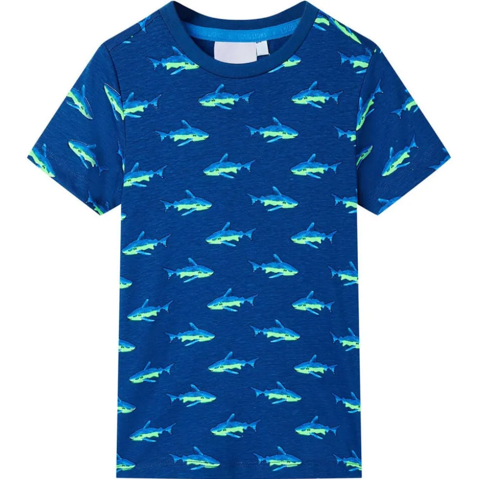 Kindershirt 92 donkerblauw
