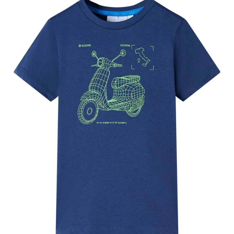 Kindershirt 92 donkerblauw