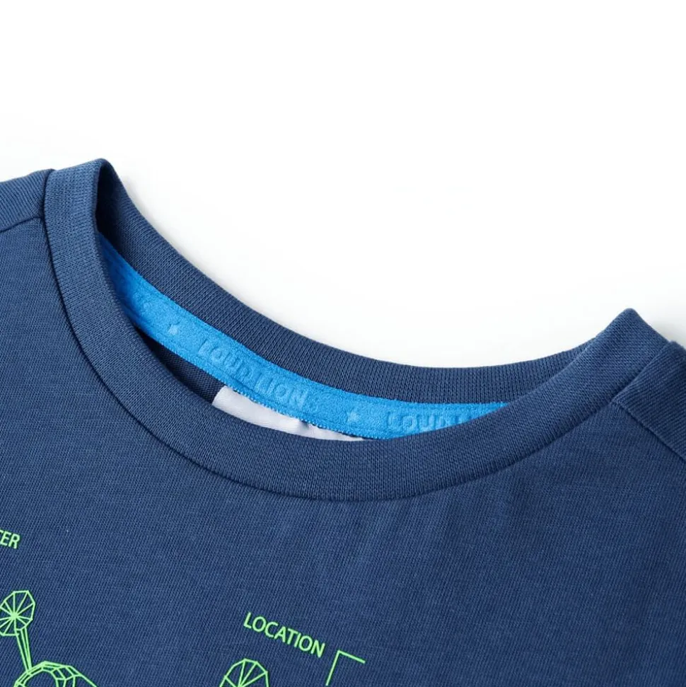 Kindershirt 92 donkerblauw